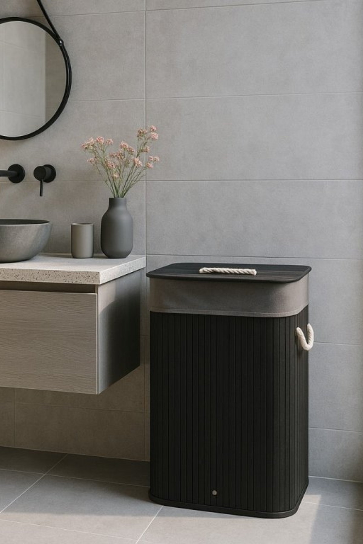 Bambusový koš na prádlo 80 l